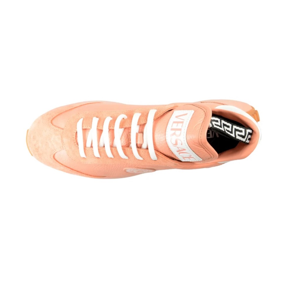 Versace Blush Pink Leather Medusa Logo Platform Sneakers. New w/o tags or box.